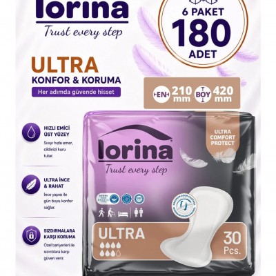  Lorina Ultra Mesane Pedi 7 damla 30’lu 6 Paket (180 adet)