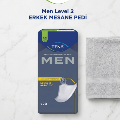 Tena Men Level-2, Erkek Mesane Pedi, 4 Damla, 20'li 6 Paket 120 Adet